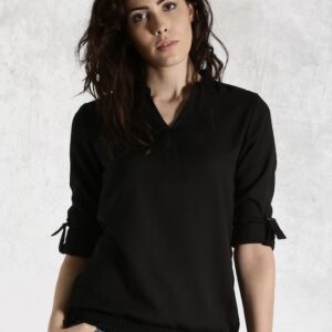 Roadster Women Solid Crepe Top