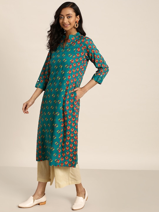 Sangria Women Geometric Printed Kurta