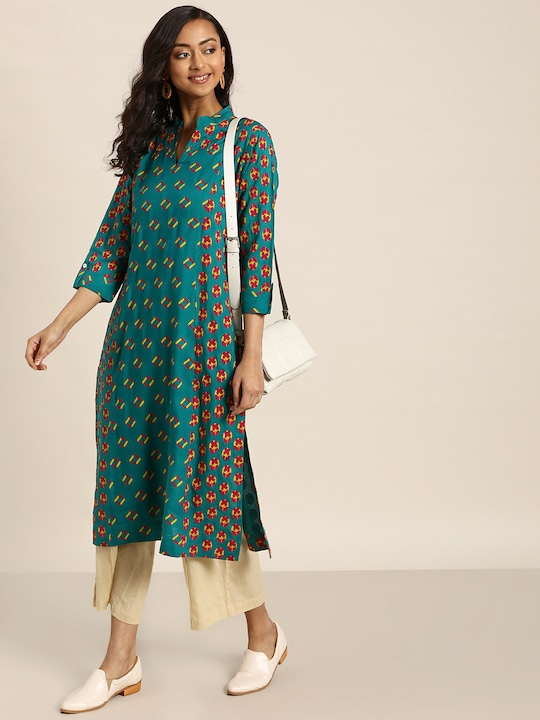 Sangria Women Geometric Printed Kurta