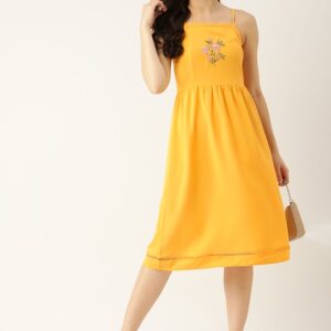 DressBerry Yellow A-Line Dress