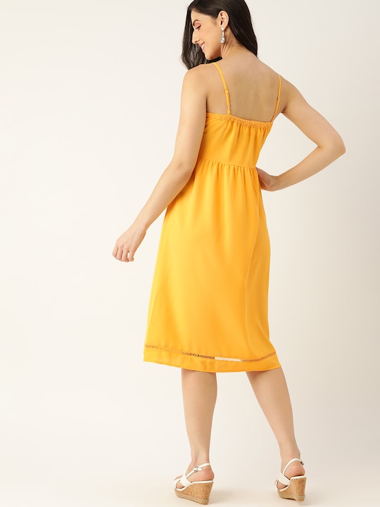 DressBerry Yellow A-Line Dress