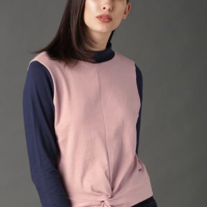 Roadster Women  Colorblocked Pure Cotton Top