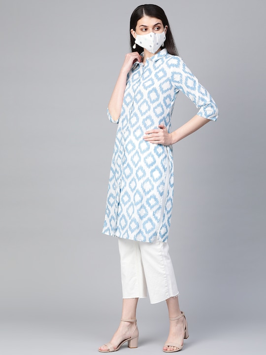 HERE&NOW Women Printed Straight Kurta