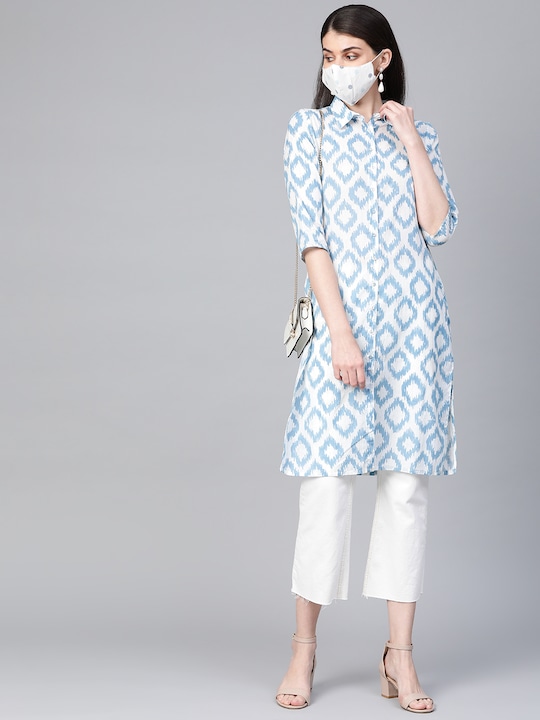 HERE&NOW Women Printed Straight Kurta