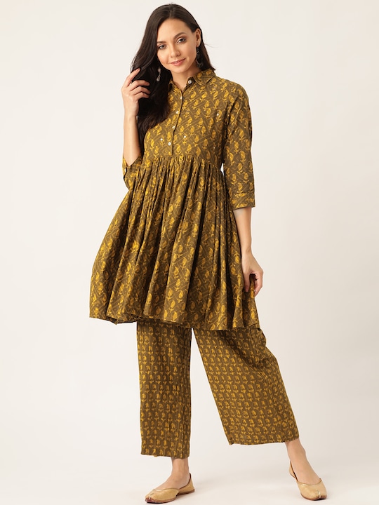 Sangria Women Print Kurta with Palazzos