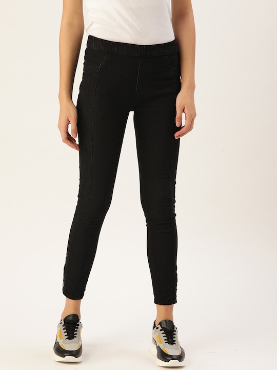 DressBerry Women Solid Mid-Rise Jeggings