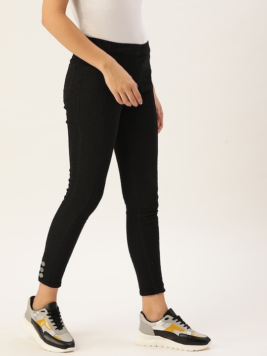 DressBerry Women Solid Mid-Rise Jeggings