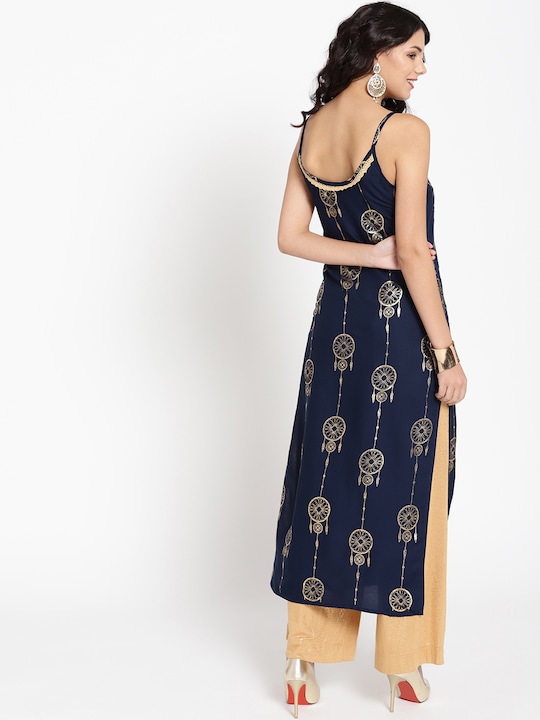 HERE&NOW Women Dream Catcher Printed Straight Kurta