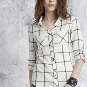 Roadster Women Slim Fit Checked Casual Shirt