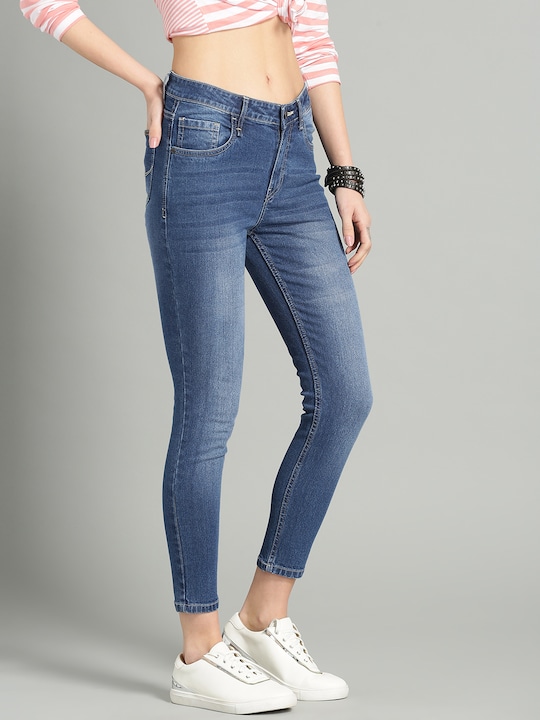 Roadster Women Skinny Fit Heavy Fade Stretchable Jeans