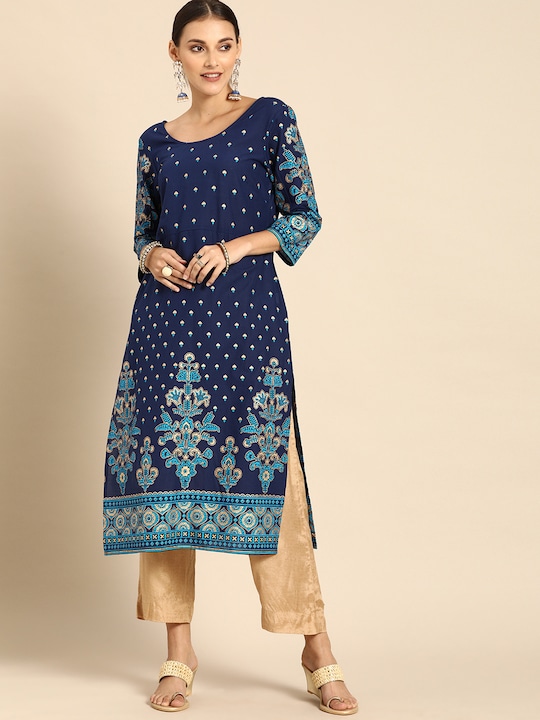 Anouk Women Ethnic Motifs Printed Pure Cotton Kurta