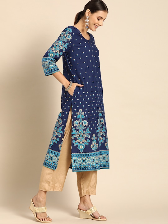 Anouk Women Ethnic Motifs Printed Pure Cotton Kurta