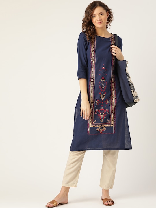 Sangria Women Pure Cotton Printed Kurta