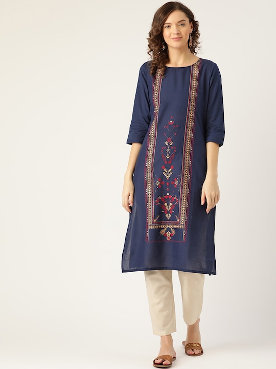 Sangria Women Pure Cotton Printed Kurta