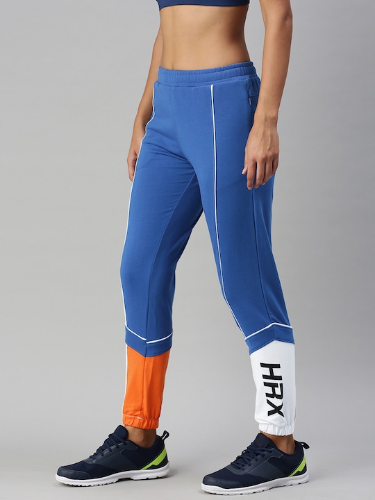 HRX By Hrithik Roshan Women Solid Regular Fit Bio-Wash Lifestyle Track Pant