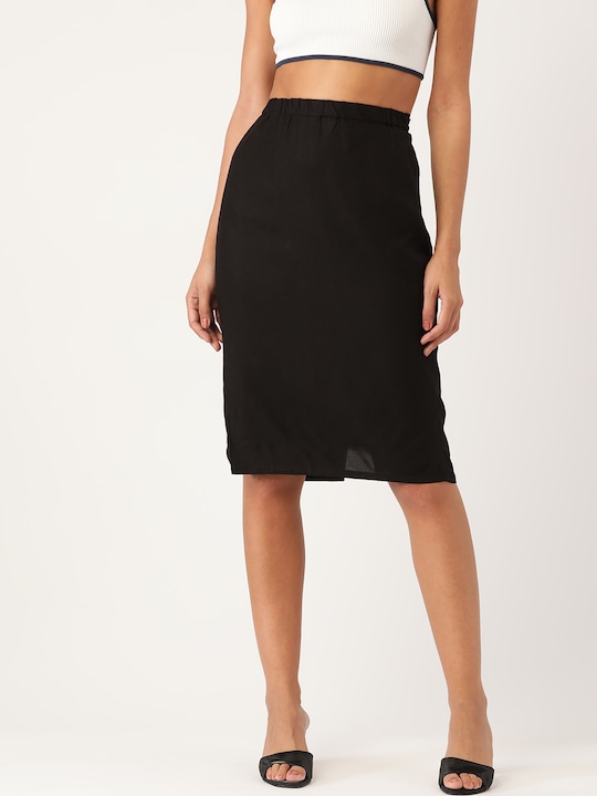 Moda Rapido Women Solid Straight Skirt