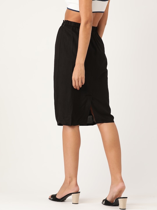 Moda Rapido Women Solid Straight Skirt