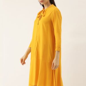 her by invictus Tie-Up Neck A-Line Dress