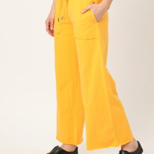 DressBerry Women Regular Fit Pure Cotton Solid Parallel Trousers