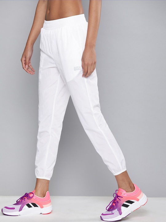 HRX Women Solid White Track Pants