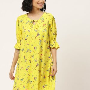 DressBerry Women Floral Print Sustainable A-Line Dress