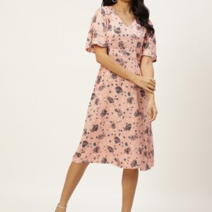 DressBerry Floral Print A-Line Dress