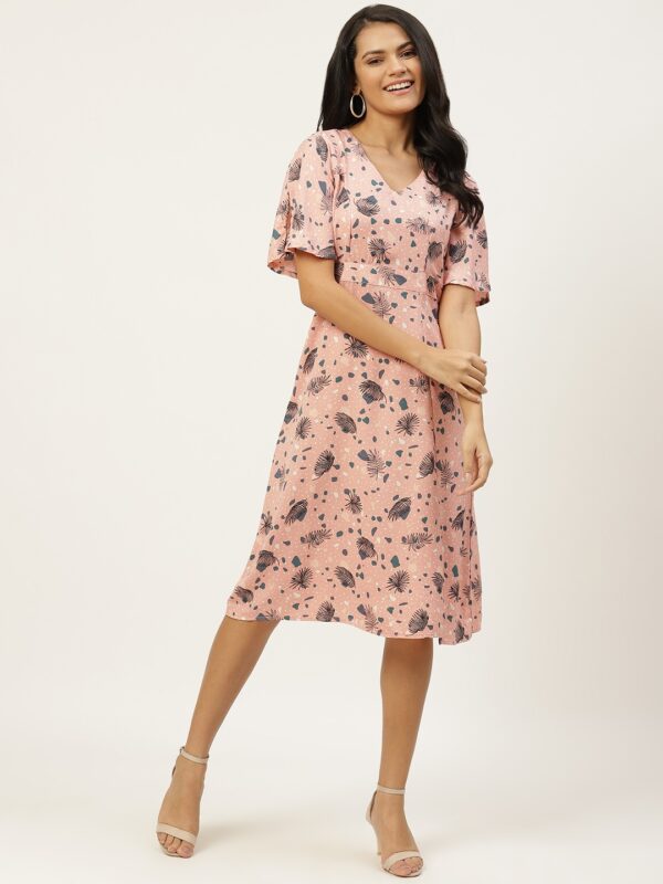 DressBerry Floral Print A-Line Dress