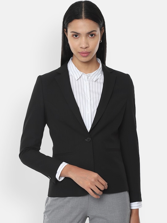 Van Heusen Woman Solid Single-Breasted Formal Blazer