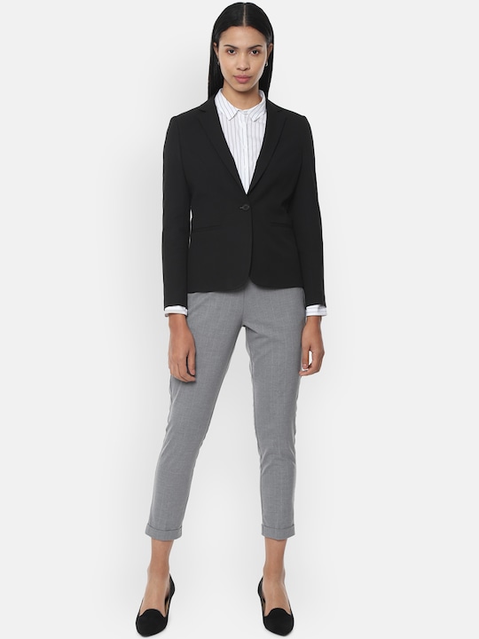 Van Heusen Woman Solid Single-Breasted Formal Blazer