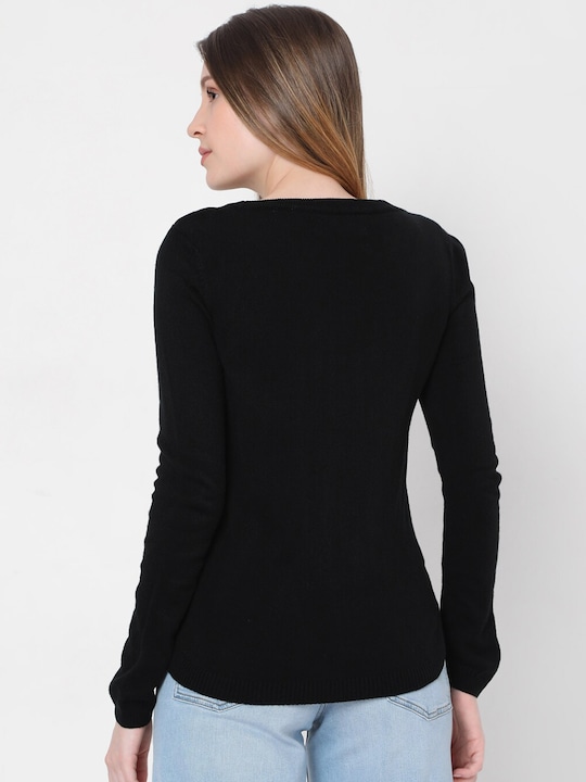 Vero Moda Women Acrylic Solid Pullover