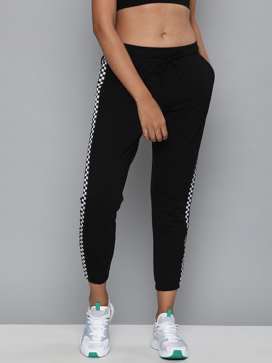 HRX by Hrithik Roshan Women Solid Regular Fit Lycra Lifestyle Cropped Joggers