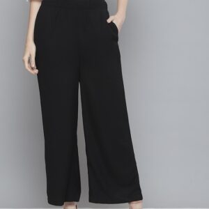 SASSAFRAS Women Flared High-Rise Trousers