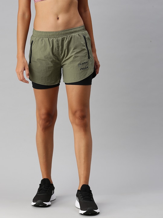 HRX by Hrithik Roshan Women Regular Fit Rapid-Dry Antimicrobial Running Shorts