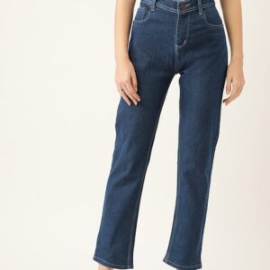 PARIS HAMILTON Women Straight Fit High-Rise Stretchable Jeans