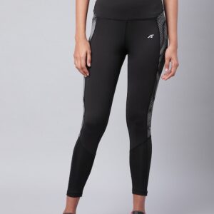 Alcis Women Black Solid Training Tights