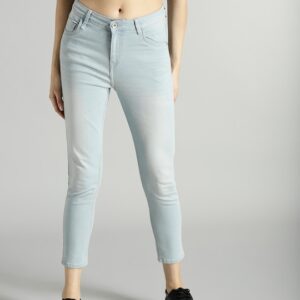 Roadster Women Skinny Fit High-Rise Clean Look Stretchable Cropped Jeans