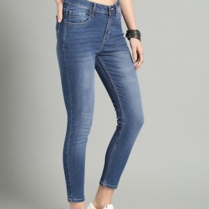 Roadster Women Blue Skinny Fit Heavy Fade Stretchable Jeans