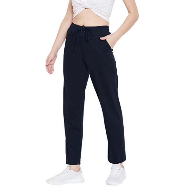 StyleStone Women"s Navy Cotton Track Pants