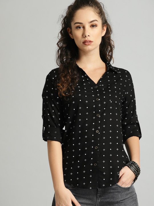 Roadster Women Classic Printed Casual Shirt