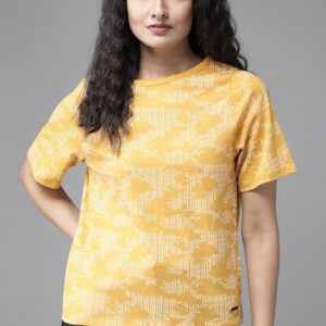 Roadster Women Printed Pure Styled Back Pure Cotton Top