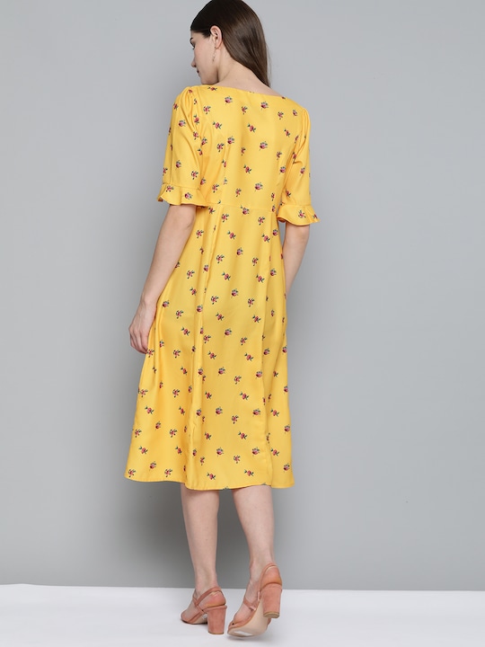 Mast & Harbour Women  Floral Printed A-Line Dress