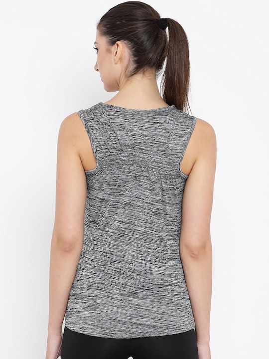 Clovia Women Grey Self Design Tank Top