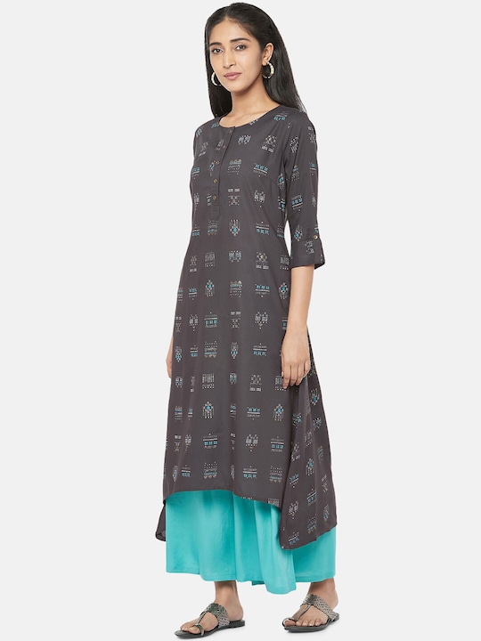 Rangmanch By Pantaloons Women Geometric Printed A-Line Kurta