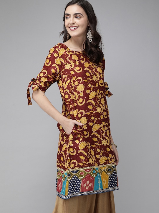 Anouk Women Floral Printed A-Line Kurta