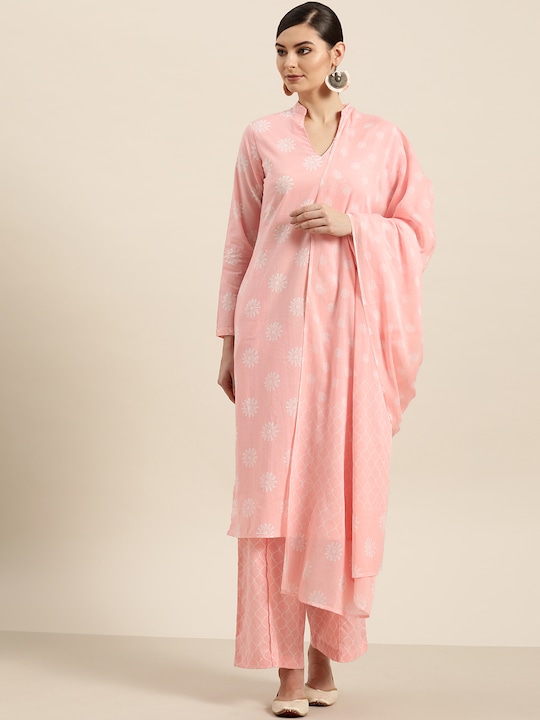 Sangria Women Pure Cotton Printed Straight Kurta