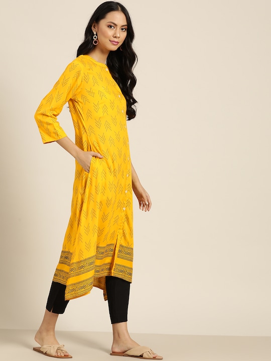 Sangria Women Ethnic Motifs Printed A-Line Kurta