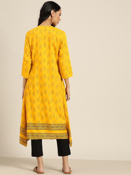 Sangria Women Ethnic Motifs Printed A-Line Kurta