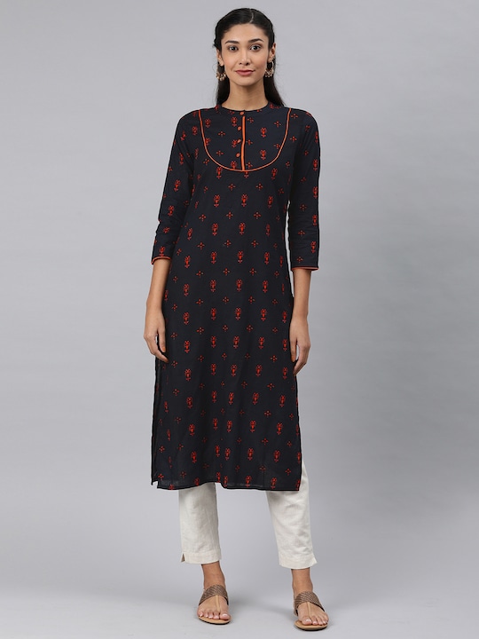 AHIKA Women Printed Straight Kurta