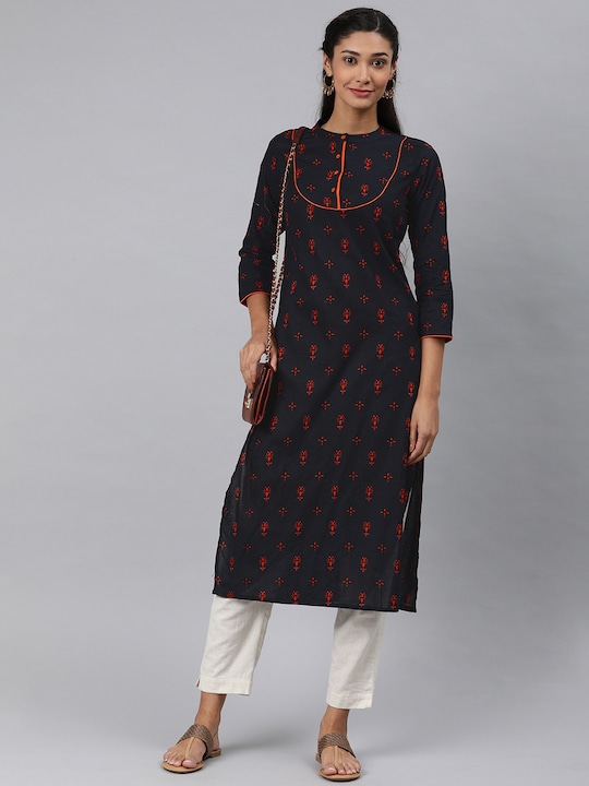 AHIKA Women Printed Straight Kurta