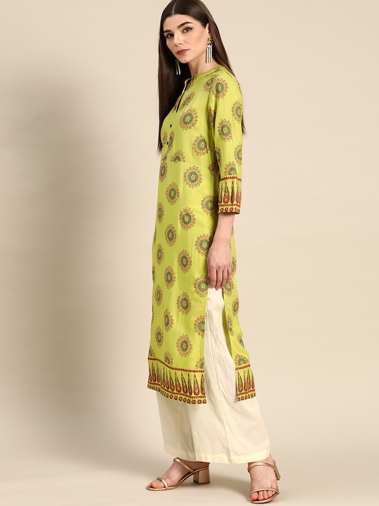 Anouk Women Printed Kurta with Palazzos